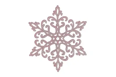 Новорічна іграшка Cніжинка кристал (рожевий) 12*0.3 см купити