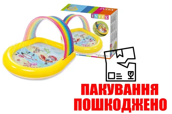 OUTLET 0 Басейн INTEX Веселка з дашком і фонтанчиком в коробці 57156 р.147*130*86см купити