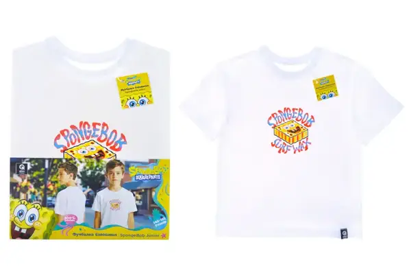Футболка бавовняна QB-SB-001-17-146-152 SpongeBob Junior 146-152 qbee купити недорого в Україні, фото 2