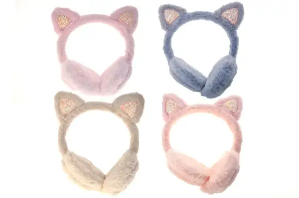 Хутряні навушники 49659, котячі вушка 6 кольорів 15*18см купити