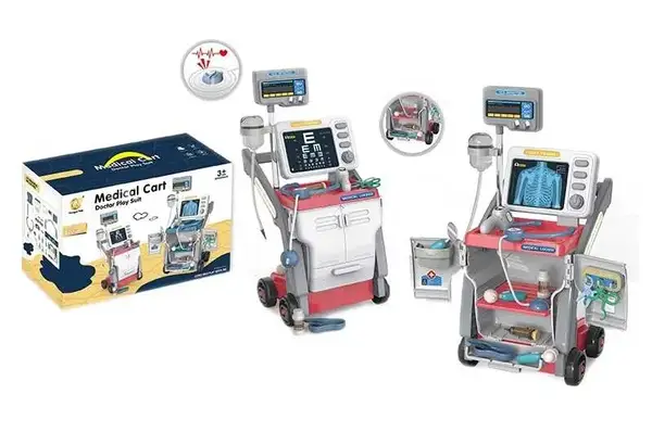 Лікарський набір 927 батарейка, світло, звук, ренген, аксесуари, коробка 40*17.5*26 см купити