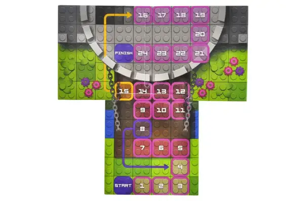 Конструктор блочний QB300-106 "Block&Steps: Дракон та замок" + ходилка і меморі гра 3в1, 43дет. qbee купити недорого в Україні, фото 8
