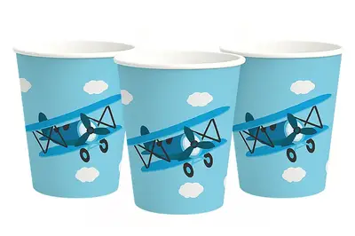 Паперові одноразові стакани 22945 "Літачок", 250 ml ТМ "funmi" купити