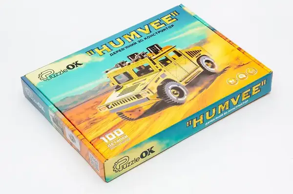 Конструктор Puz-00927 "HUMVEE" дерев'яний, р.22х11х12,5см PuzzleOk купити недорого в Україні, фото 6