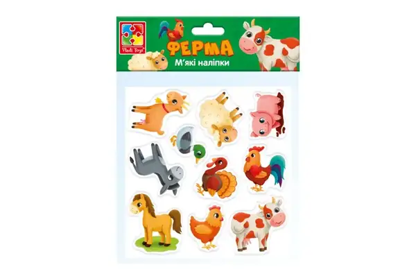 Набір м'яких наліпок "Ферма" VT4210-08 VladiToys купити