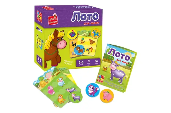 Гра розвиваюча Лото "Ферма" VT2100-08 Vladi Toys купити