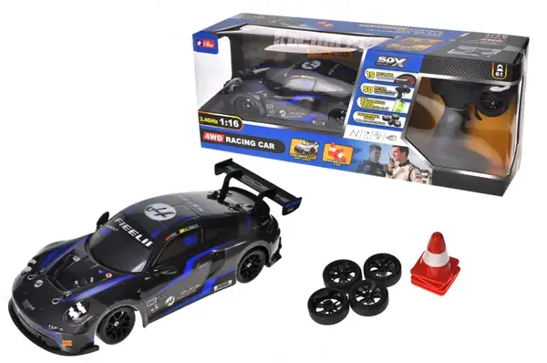 Машина на радіокеруванні 91602P-1-2 дрифт, змінні колеса, акумулятор, в коробці р.50x16x20 см YG Toys купити