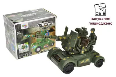 OUTLET Гармата озвучена, зі світлом, стріляє, в коробці HD9026 р.18*12*15,3см OUTLET Гармата озвучена, зі світлом, стріляє, в коробці HD9026 р.18*12*15,3см купити