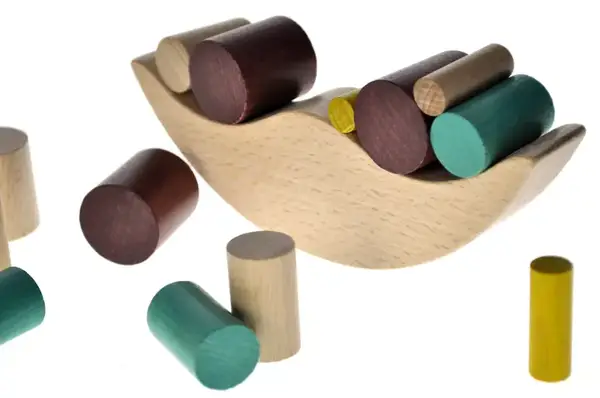 Розвиваюча дерев'яна гра QB800-002 "Місяць" балансир 16 дет. qbee купити недорого в Україні, фото 3