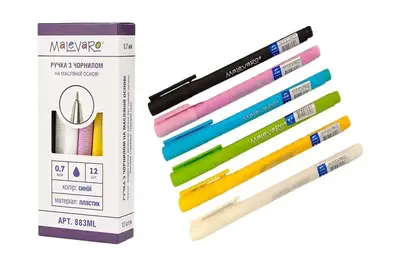Ручка масляна 883ML "OFFICE" 0.7 мм, синя Malevaro купити