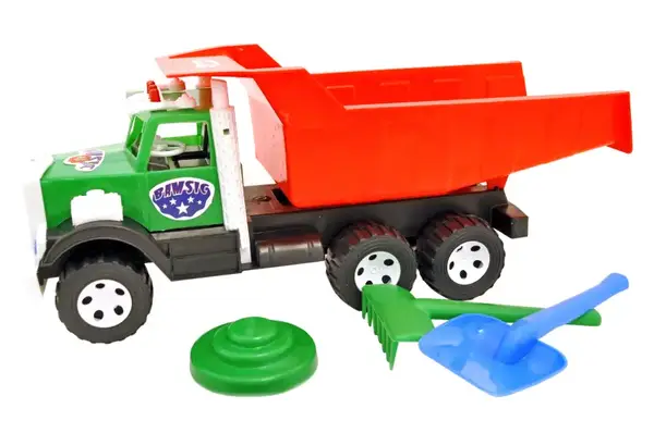 Машина "Фарго" самоскид (лопатка+граблі+пасочка) 009 BAMSIC купити