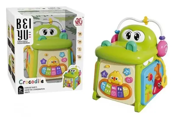 Куб логіка MSS-007 "Крокодил" багатофункціональний, на батарейках, музика, світло, в коробці р.23x21x21 см купити