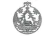 Новорічна іграшка Різдвяна ніч (срібло) 12х12х0.3 см купити недорого в Україні, фото 1848