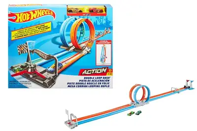 Портативний трек «Подвійна петля» GFH85 HOT WHEELS KID купити
