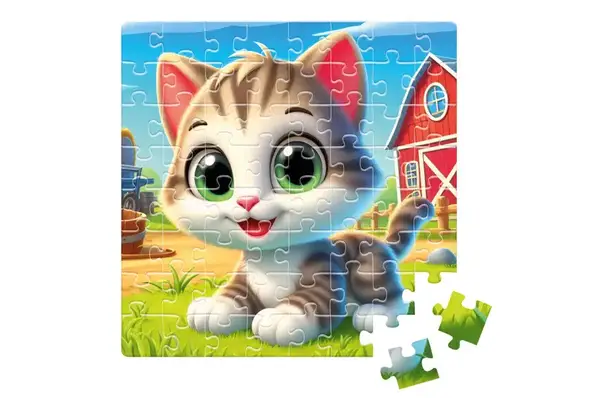 Пазли De.tail. Забавне кошеня. 64 деталі DT1234-24 (укр)Vladi Toys купити недорого в Україні, фото 2