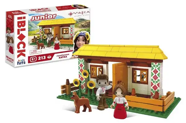 Конструктор Kids hits IBLOCK JUNIOR МАВКА 213 деталей, 2 фігурки, наліпки, татуювання PL-921-521 коробка 37,5*26*6 см купити