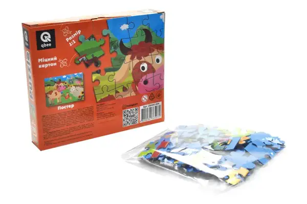 Пазли - 70 елм. - QB400-004 "Мешканці ферми" qbee купити недорого в Україні, фото 2