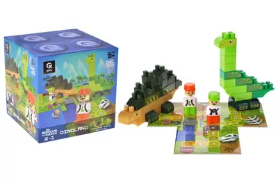 Конструктор блочний QB300-101 "Block&Steps: Земля динозаврів" + ходилка і меморі гра 3в1, 41дет. qbee Конструктор блочний QB300-101 "Block&Steps: Земля динозаврів" + ходилка і меморі гра 3в1, 41дет. qbee купити