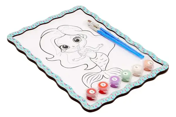 Картина по номерах Puz-22963 "Русалка" дерев'яна, формат А4 PuzzleOk купити недорого в Україні, фото 3