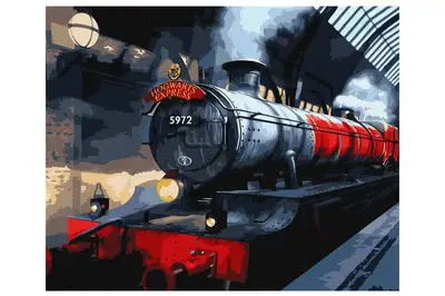 Набір для розпису по номерах 40x50 см KHO5210 "Harry Potter: Гоґвортський експрес" з фарбами металік extra Ideyka купити