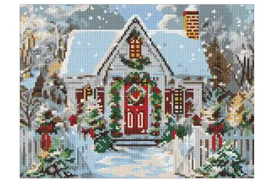 Набір з алмазною мозаїкою AMO8103 "Різдвяний будиночок" 30x40см IDEYKA купити