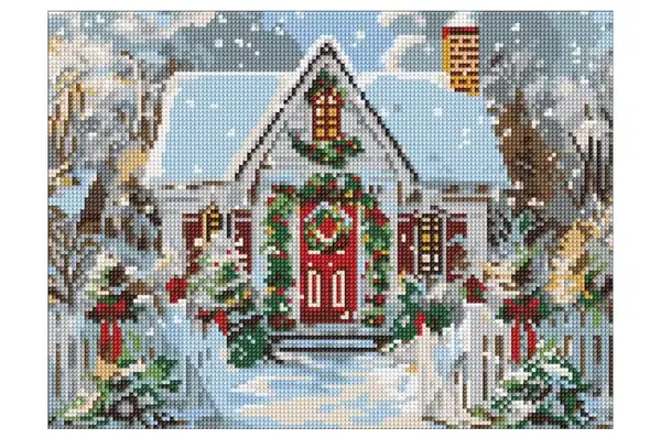Набір з алмазною мозаїкою AMO8103 "Різдвяний будиночок" 30x40см IDEYKA купити