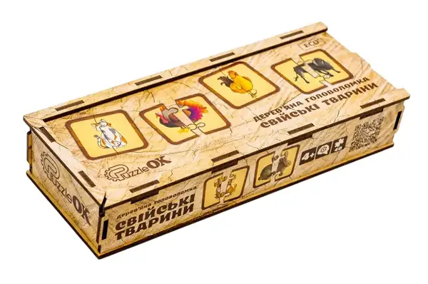 Головоломка дерев'яна Puz-37351 "Свійські тварини" PuzzleOk купити недорого в Україні, фото 7