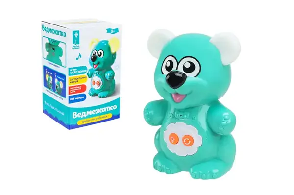 Нічник PL-724-06 "Ведмедик" usb зарядка, в коробці р.8,5x14,5x8,5 см купити