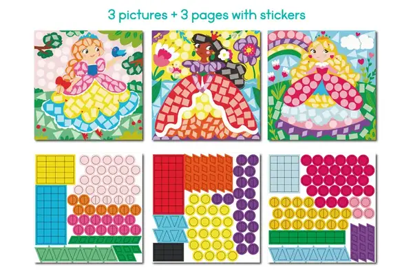 Набір для творчості. Мозаїка зі стікерами 300897 «Принцеси» DoDo купити недорого в Україні, фото 2