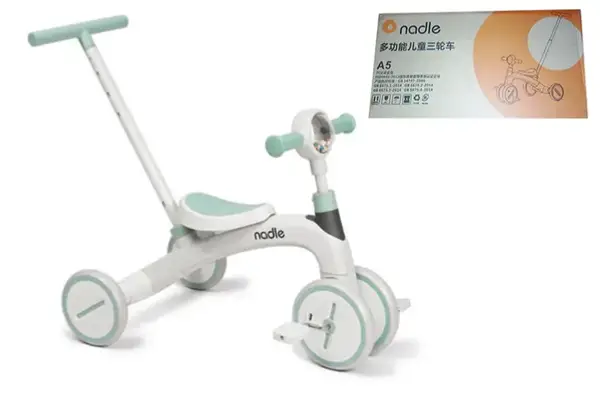 Велобіг Maraton NODLE A5 бірюзовий 4в1 батьківська ручка купити недорого в Україні, фото 2