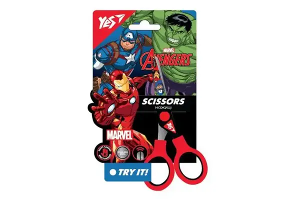 Ножиці YES "Marvel.Avengers" 13см, з принтом на лезі купити