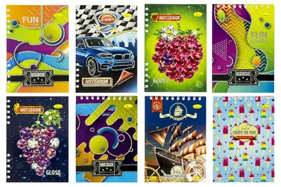 Блокнот А6, 40 арк., посипка, пружина збоку купити