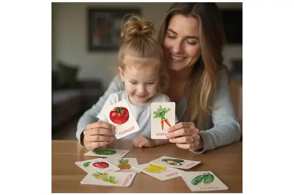Навчальна гра 301232 "Монтесорі. Овочі та фрукти" DoDo купити недорого в Україні, фото 4