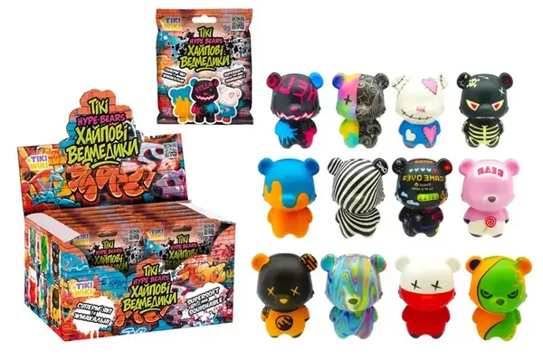 Іграшка-сквіш SQ027 TIKI WIKI – ТІКІ ХАЙПОВІ ВЕДМЕДИКИ (у диспл.) купити