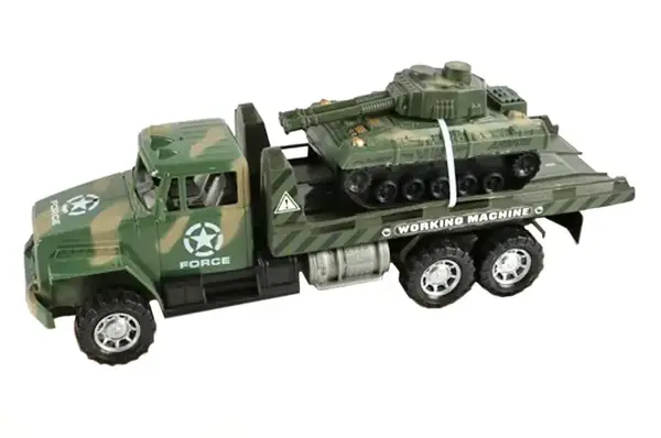 Автовоз військовий інерційний з танком в коробці 886-C2 р.45*14*20см купити