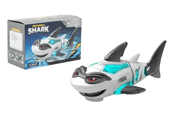 Акула музична 3382 2 кольри мікс, батарейка, з димом, короб. 20*9.5*12.5 см купити