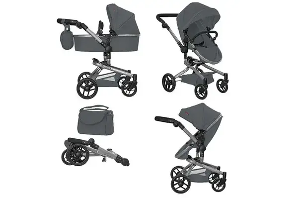 Коляска для ляльки 2в1 FORTUNA 9695 GREY з сумкою метал.кор.54.5*14.5*38.5 CARRELLO купити