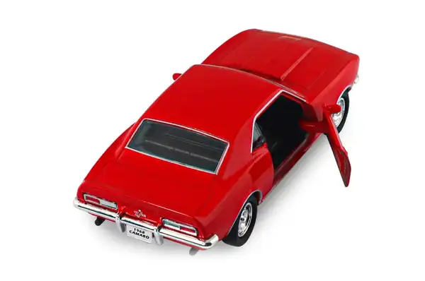 Автомодель - CHEVROLET CAMARO Z28 1968 (червоний, жовтий) TECHNODRIVE купити недорого в Україні, фото 3