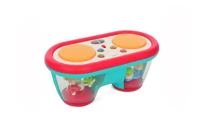 Барабан 855-161D інтерактивний на батарейках. музика. світло. 2 кольори. в коробці р. 24,2*13*18,5 см. купити