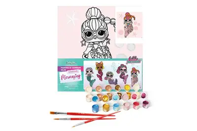 Набір для розпису по номерах для дітей "L.O.L. Surprise! Mermaids Neon QT" 40х40 см. KHO6264 купити