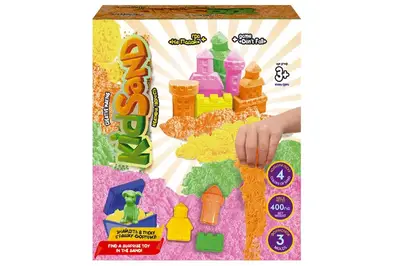 Набір з кінетичним піском KS-04-01,02,03U "KidSand" 400 гр. в коробці DANKO купити
