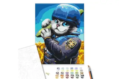 Картина за номерами: Котик Сапер BS53249 р. 40*50 см. Brushme купити