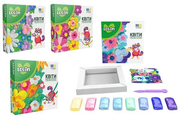 Набір для ліплення 7000227 "Квіти" об'ємна картина LOVIN купити