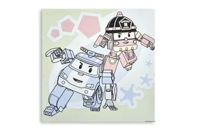 Набір для розпису по номерах 30х30 см QB913-027 "Робокар Полі. Полі та Рой" qbee купити