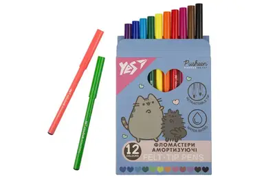 Фломастери 650581 12 кольорів "Pusheen", амортизуючі Yes купити