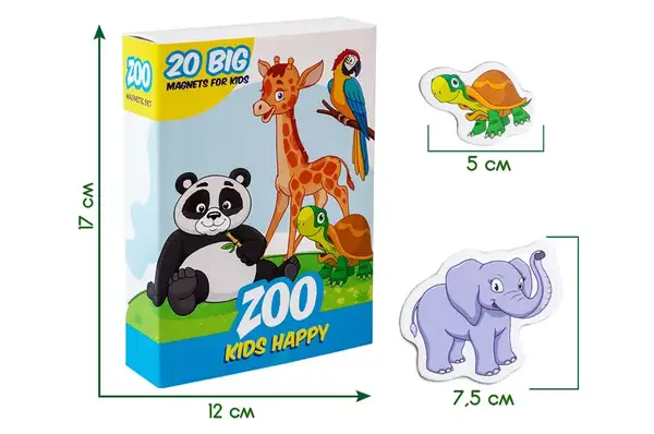 Набір магнітів ML4031-01EN "Щасливі Діти Зоо" англійською мовою Масік купити недорого в Україні, фото 6