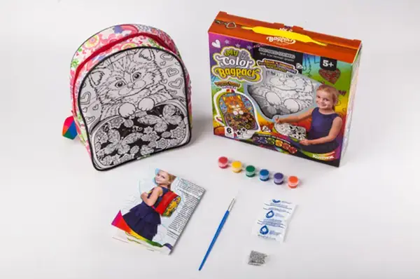 Набір для творчості CВР-01-01,02,03,04,05 "My Color BagPack" рюкзачок-розмальовка DANKO купити недорого в Україні, фото 5