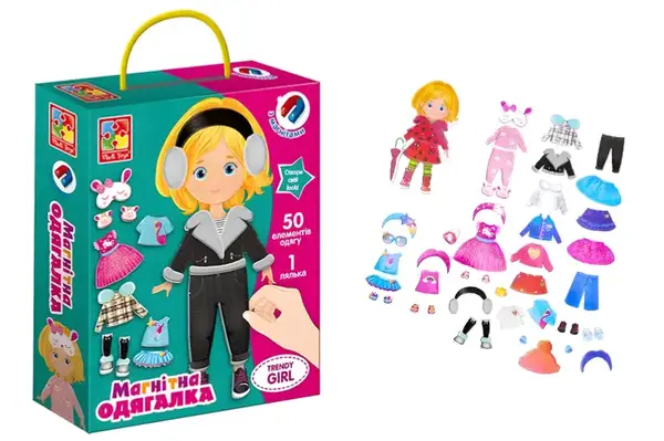 Магнітна одягалка "Trendy girl" VT3702-23 VladiToys купити недорого в Україні, фото 2