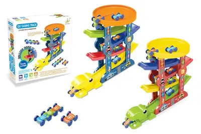 Гра "Веселий трамплін" PL-921-289/ 6843 машинки в наборі, розмір іграшки 39,8*33,3*19,5 см, в коробці 32,2*10*32,4 см купити