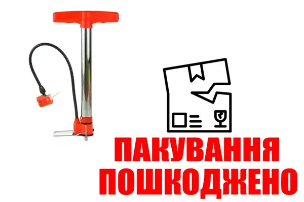 OUTLET 0 Велосипедний насос NS18002 під ніпель АV/SV, 35 см, насадка у комплекті 38*20*6 см купити